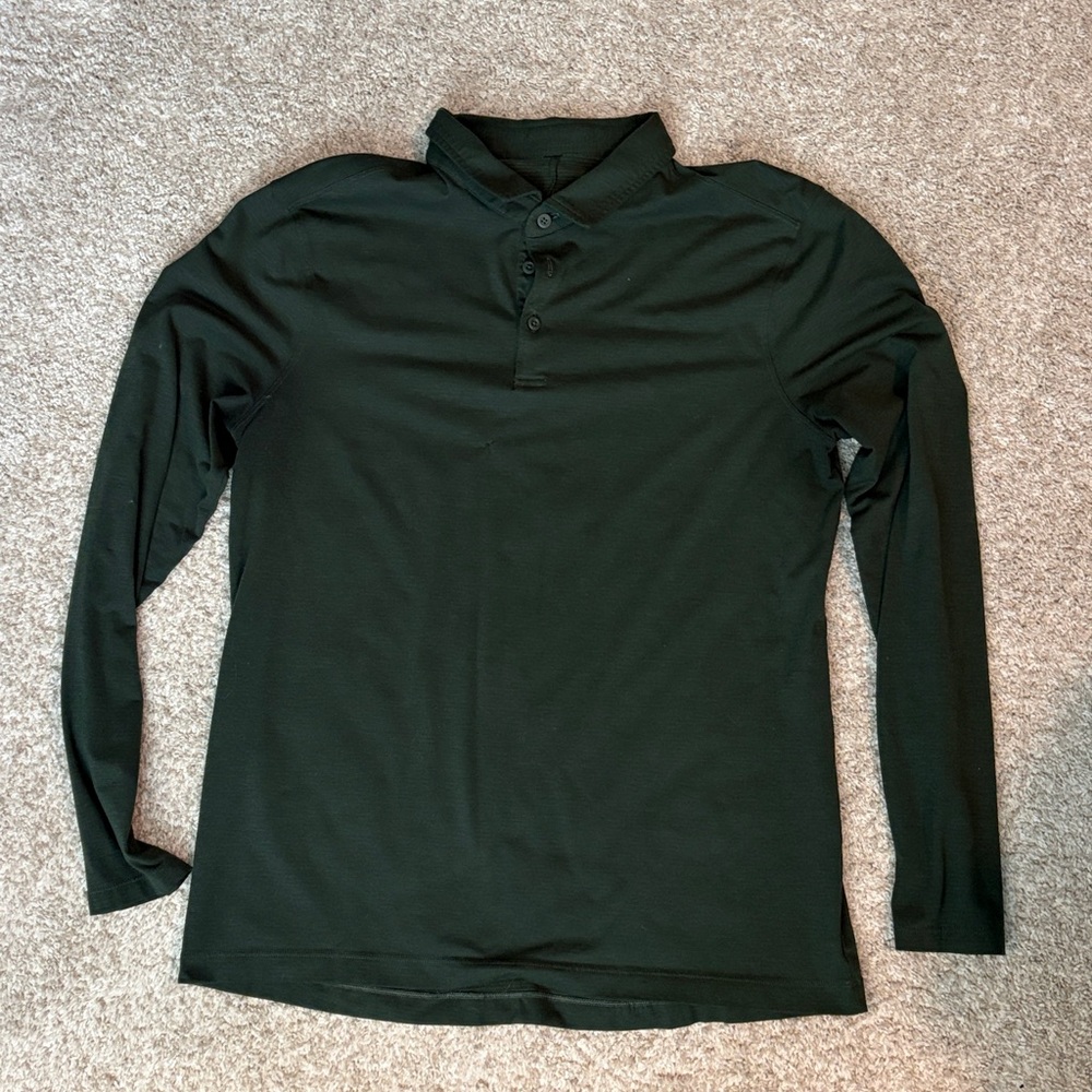 Lululemon Forest Green Evolution Long Sleeve Polo - image 1